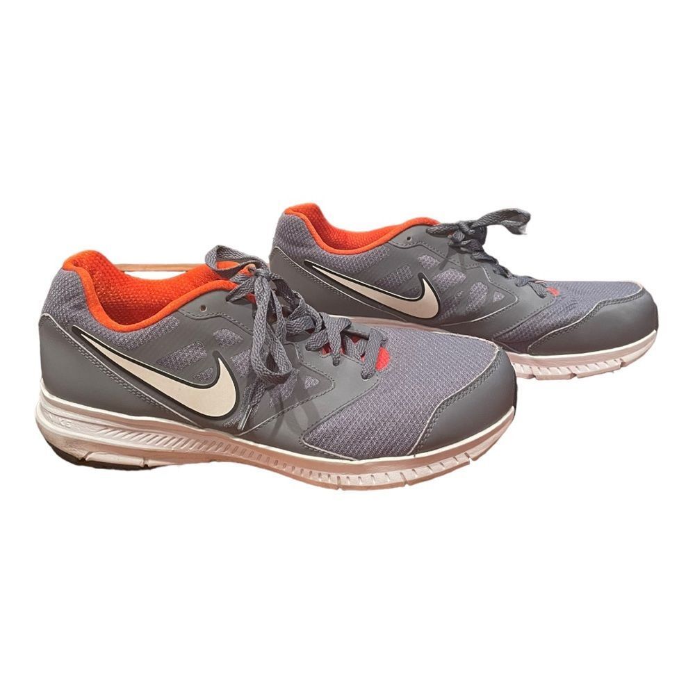 Nike Downshifter 6 Running Sneaker in Gray with Orange